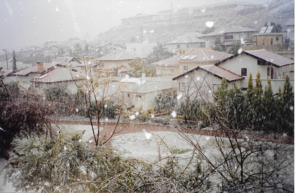 שלג באלקנה חורף תש"ס - שכונת 165