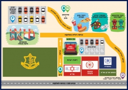 מפת מתחם חניון צהל - יום העצמאות תשפב