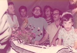 שאול שפורן, מיגף קויאט, חנן פורת (צילם: עקיבא אייזנברג)