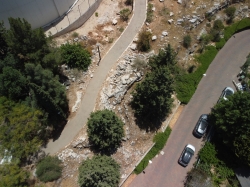 תעלת הקשר מעל רחוב סמדר  - צילומי רחפן של צביקי בצר, ל"ג בעומר תשפ"ה 16 במאי 2025