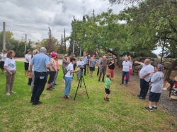 הדרכה בתחנה 1: 'הגורן' (צילום: רוחי רוזנבלום)