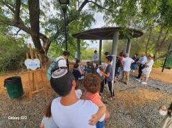 הדרכה בגת הקדומה (צילום: רוחי רוזנבלום)