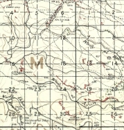 מפת 1:40,000, גיליון בידיה, אוגוסט 1918. המשך ימינה של גיליון פג'ה. כולל את חירבת א -דוויר (באדיבות ערן תירוש)